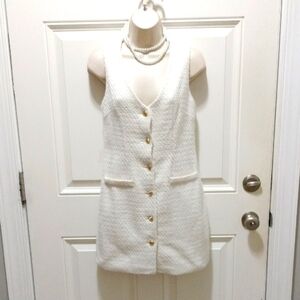 BeBop Cream Sleeveless Button-Front Blouse Size Small